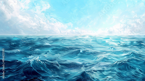 ocean waves and clouds