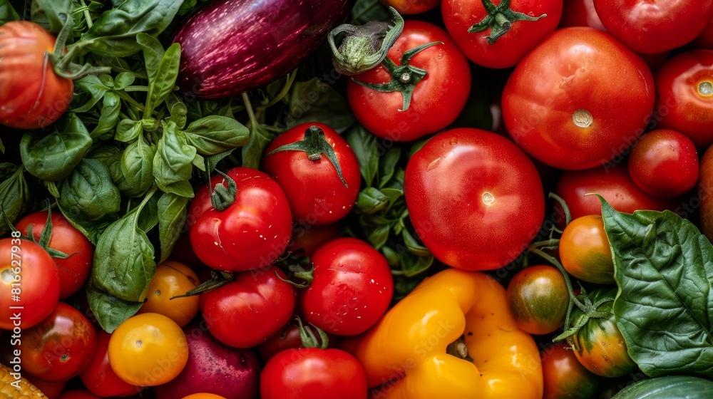 vegetables, reds and greens, juicy colors vegetables, reds and greens, juicy colors
