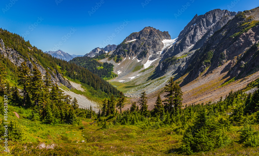 Obraz premium Cascade Pass Trail Views, North Cascades National Park, Washington State
