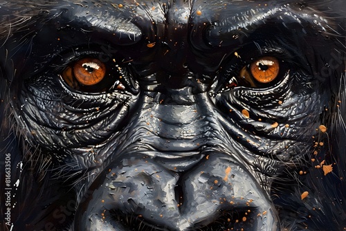 Majestic Gorilla Portrait Capturing Strength and Intelligence