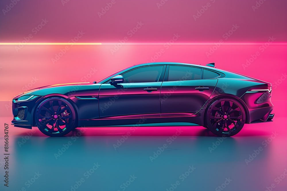 Captivating Side View Portrait of a Majestic Jaguar Concept Car Design Captivating Side View Portrait of a Majestic Jaguar Concept Car Design