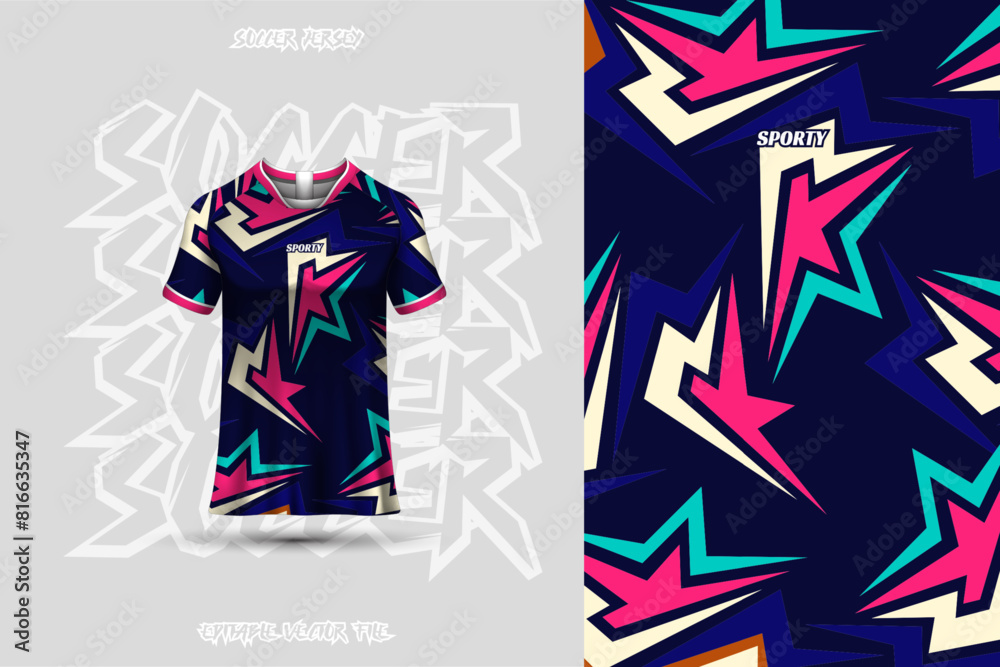 Sports jersey and t-shirt template sports jersey design vector. Sports design for football, racing, gaming jersey. Vector. Sports jersey and t-shirt template sports jersey design vector. Sports design for football, racing, gaming jersey. Vector.