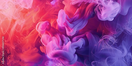 creative liquid purple smoke  ink color swirl