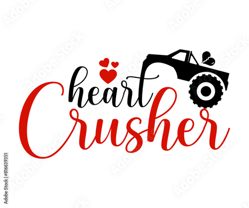 Heart Crusher T-shirt, Valentines Day Typography, Kids Valentine, T-shirt, Valentines Day, Mini Valentine, Cut File For Cricut And Silhouette