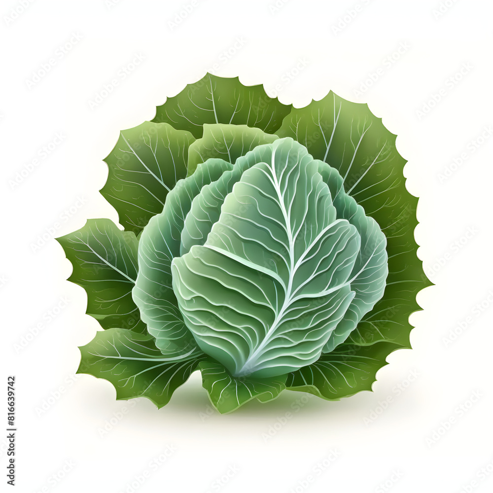 cabbage isolated on white background cabbage isolated on white background
