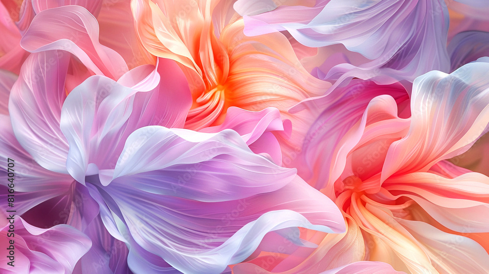 Close-up of vibrant multicolored petals with a soft focus effect