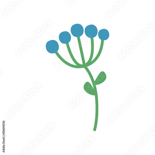 Spring and summer Flower, Flat Icon. Plant nature, chamomile sign (ID: 816644316)