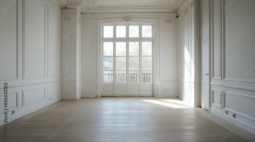 Empty room with white walls and window Empty room with white walls and window