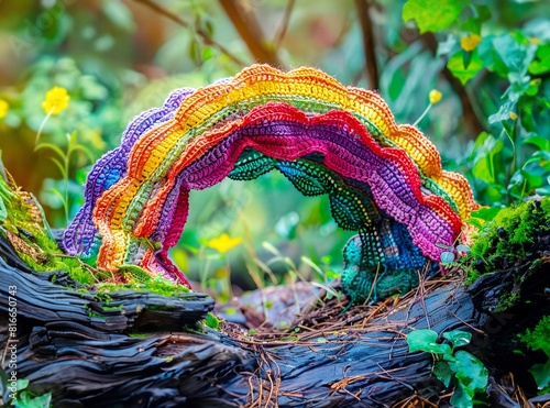 Crocheted Rainbow Bridge Bifröst