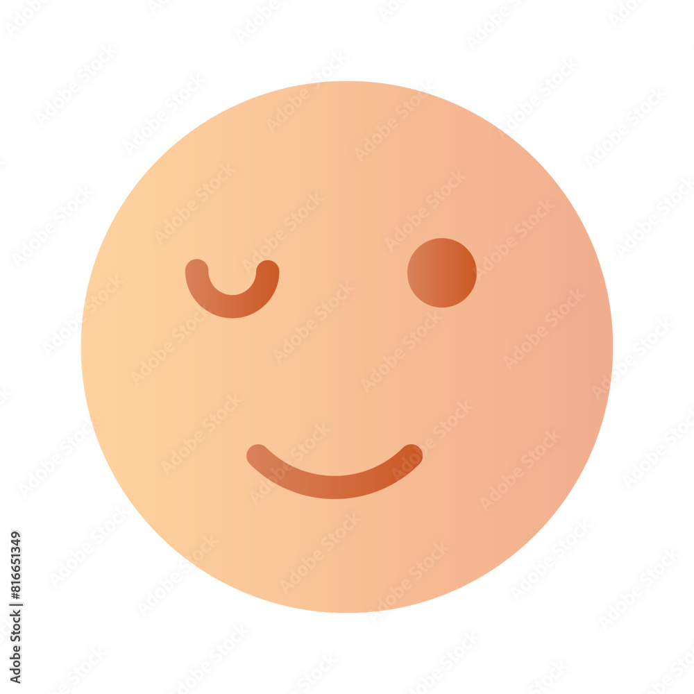 Check out this beautiful winking emoji vector design Check out this beautiful winking emoji vector design
