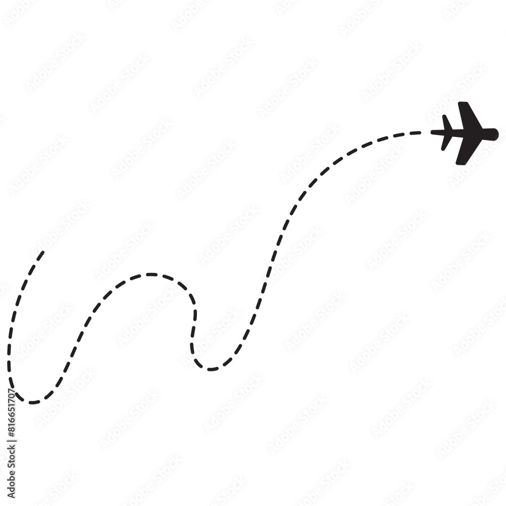 Airplane Dotted Line Airplane Dotted Line