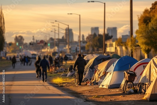 homeless encampment photo