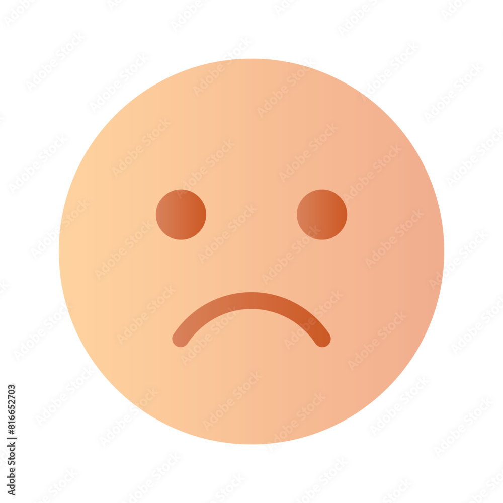 Fototapeta premium Get your hands on perfectly designed sad emoji icon, customizable vector