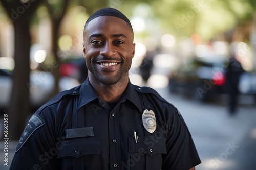 Portrait of an African American policeman