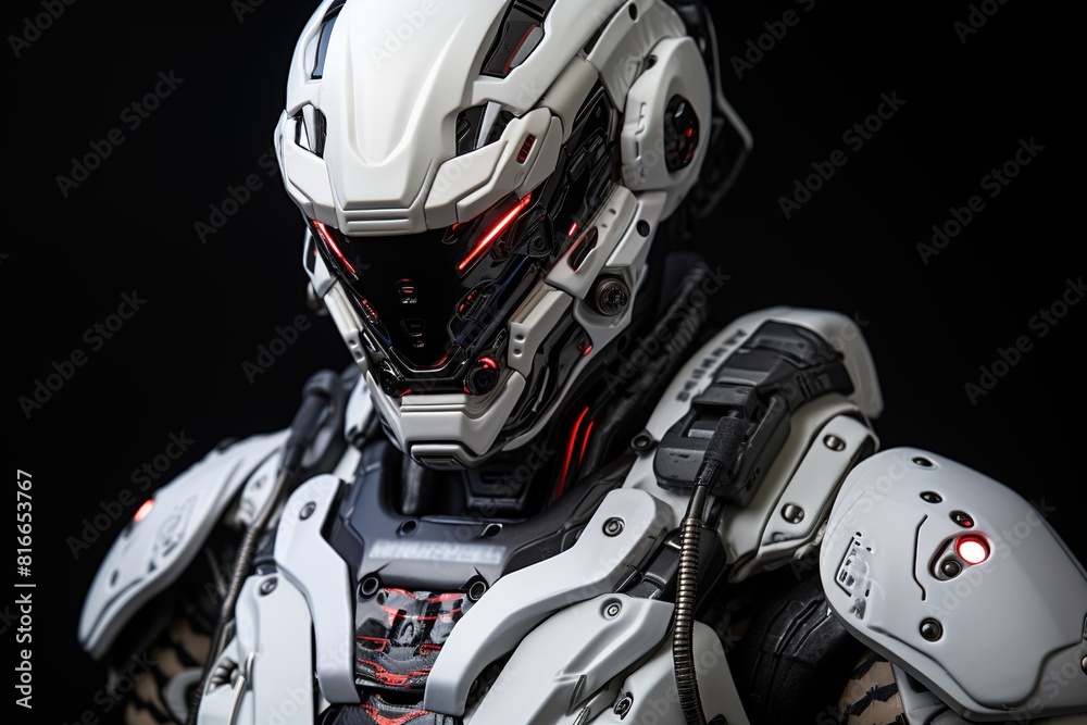 Artificial intelligence conceptual illustration. Humanoid soldier. Artificial intelligence conceptual illustration. Humanoid soldier.