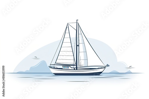 sailboat drawing illustration