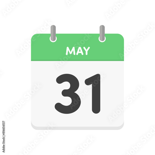 5月31日･MAY 31st の日めくりカレンダーのアイコン - 5/31のイベントのイメージ素材
