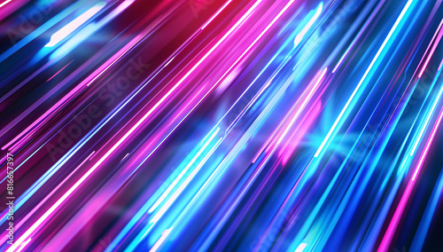 Red and blue technology neon spotlight background, red and blue light background concept illustration