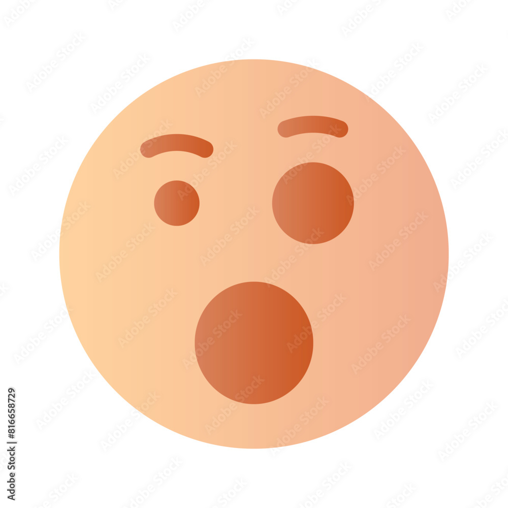 Fototapeta premium Oh My God expression emoji vector design, editable vector