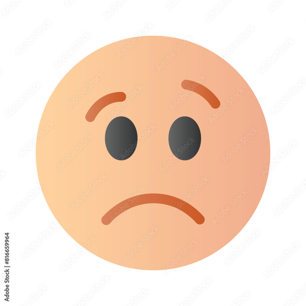 Fototapeta premium Get your hands on perfectly designed sad emoji icon, customizable vector