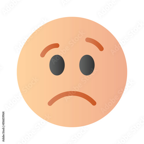 Get your hands on perfectly designed sad emoji icon, customizable vector