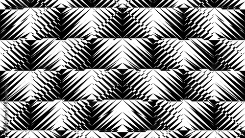 Abstract creative triangle stripe pattern geometric shape monochrome background illustration.
