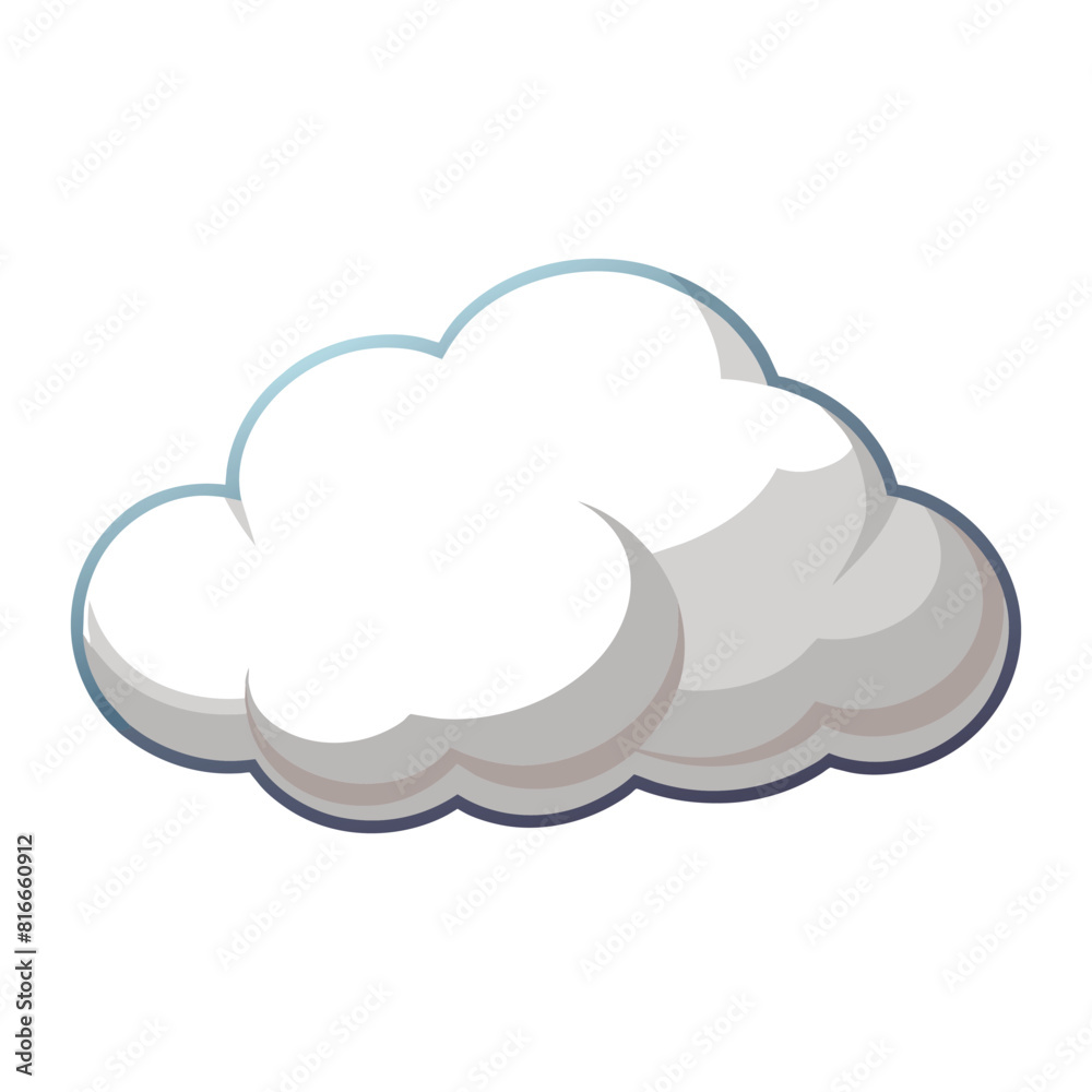 Smooth soft clouds cut out vector illustration