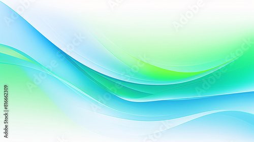 Abstract modern wave banner green background  gradient green wave PPT concept background illustration