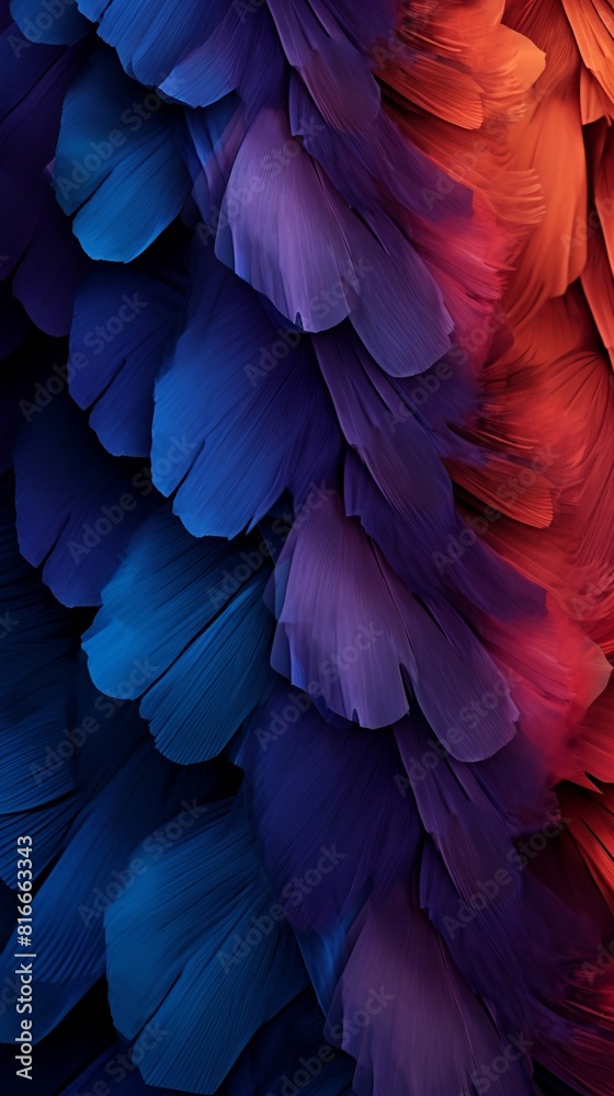 Fototapeta premium Highlight every texture in a cluster of butterfly wings, illustration, minimalist, 8K, closeup, professional color grading