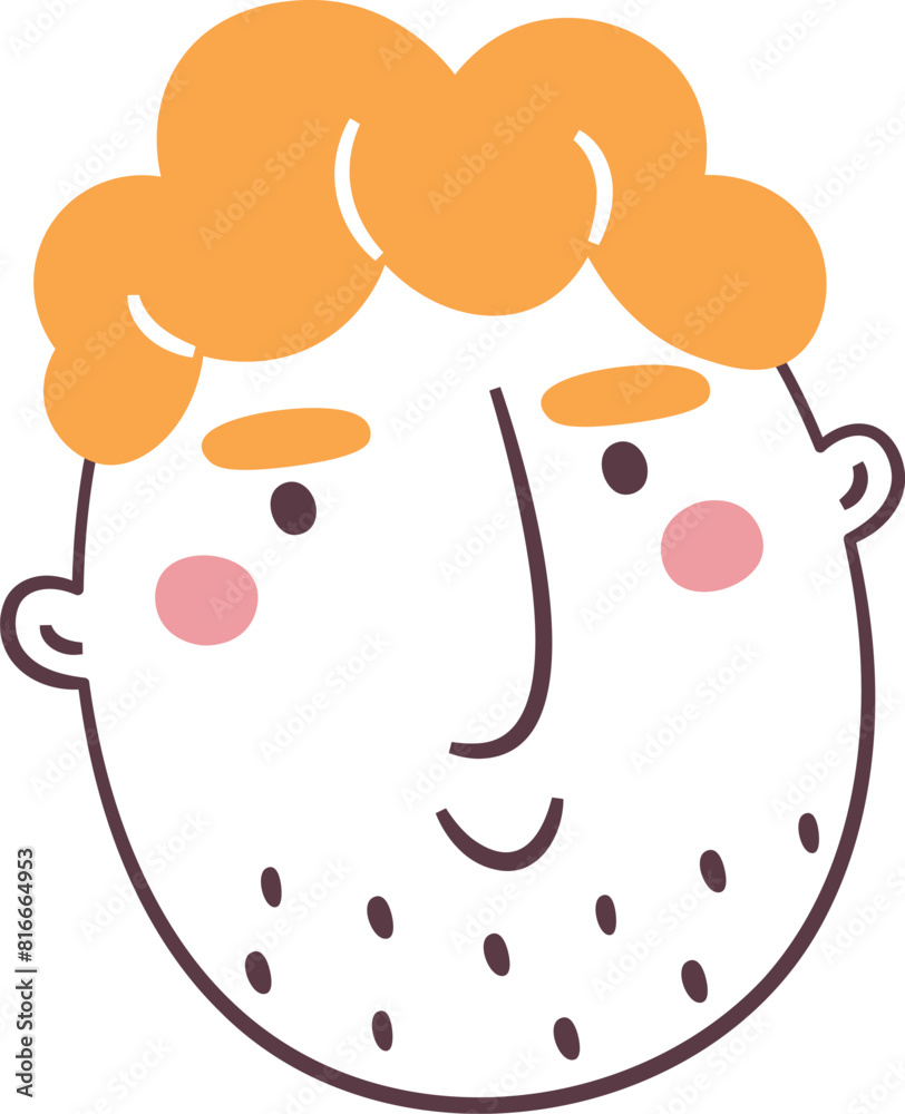 Hand Drawn Man Portrait Hand Drawn Man Portrait