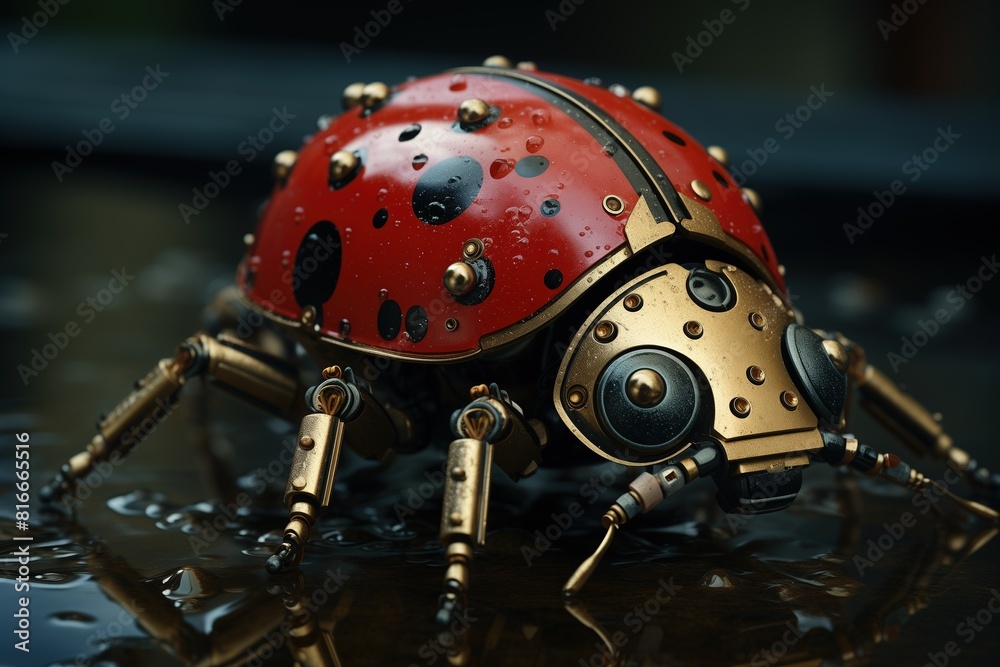 Fototapeta premium Mechanical ladybug
