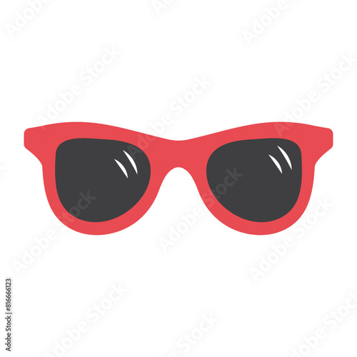 Sunglasses icon. Summer accessory. Vector illustration isolated on white background.