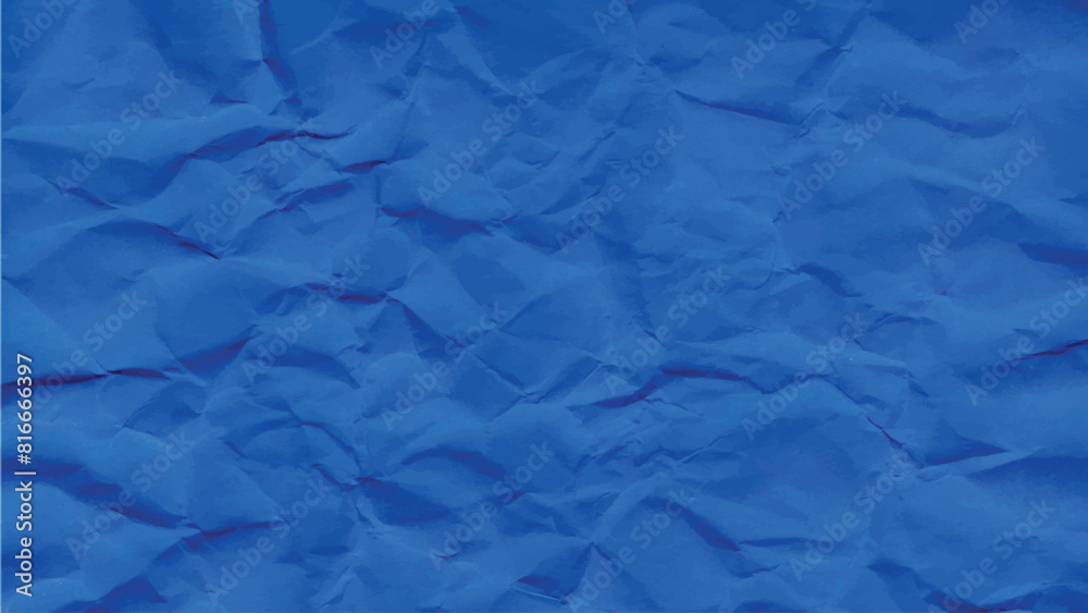 Obraz premium crumpled blue paper texture, creases parchment abstract pattern background