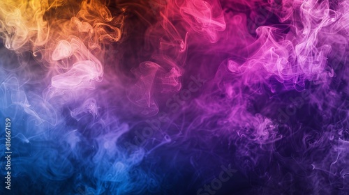 A transparent smoke flyer with an abstract color template