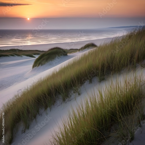 Twilight Oasis: Serene Sunsets Over Texel's Sandy Beaches
