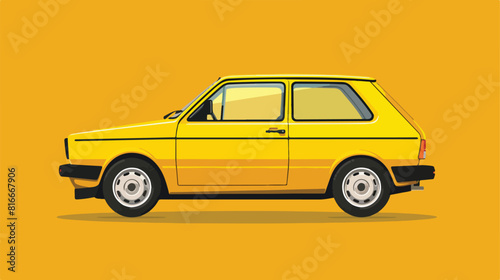 Rent a car design over yellow background vector