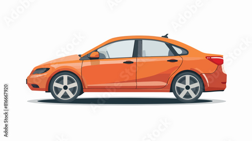 Rent a car over white background vector illustration