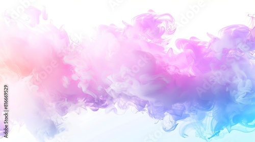 Smoke with a transparent colorful background.