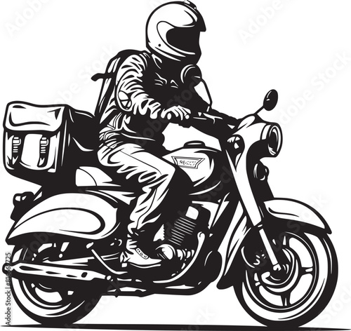 Delivery and Courier Motorbike Logo. Icon and Symbol Vector Template.