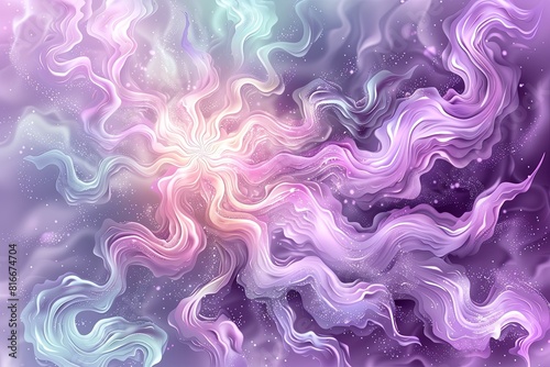 Colorful Radiant Swirling Waves