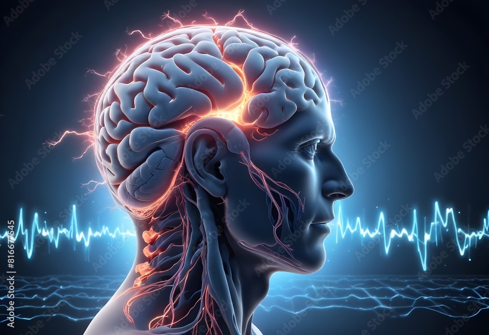 Obraz premium Brain Wave, what a great idea concept 