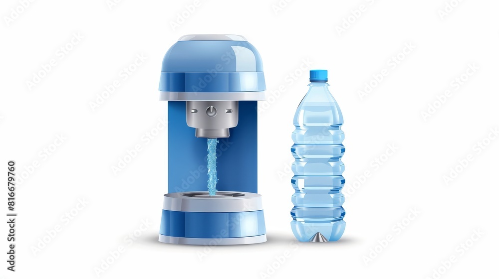 Modern realistic mockup of a water dispenser and a large plastic gallon to be used in offices and at home. Modern realistic mockup of a water dispenser and a large plastic gallon to be used in offices and at home.