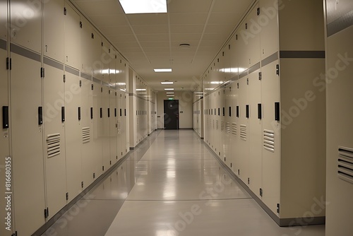 School corridor with lockers