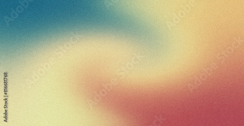 Abstract colorful vibrant background with grainy texture. Vintage minimalist backdrop design for poster, cover, wallpaper, banner in a modern trendy style.
