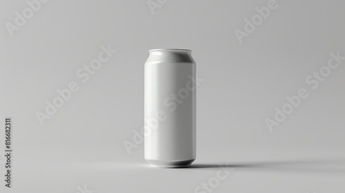 A white tin can soda bottle mockup without label   A  mockup without label  