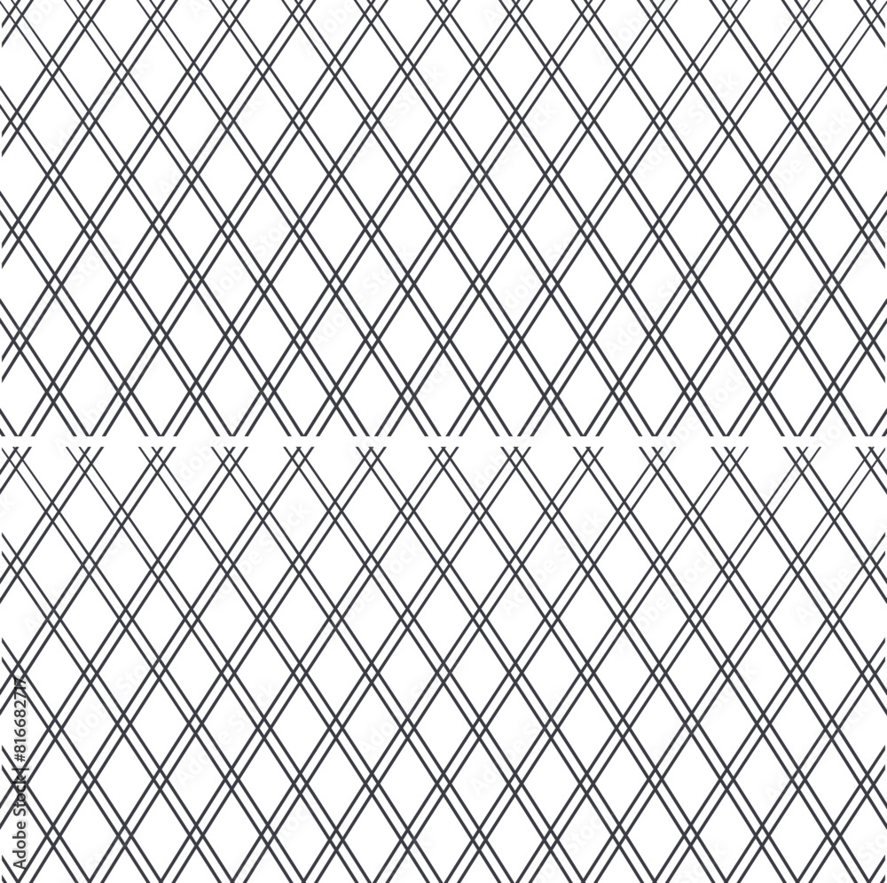 Naklejka premium Grid or lattice with double lines and with seam.