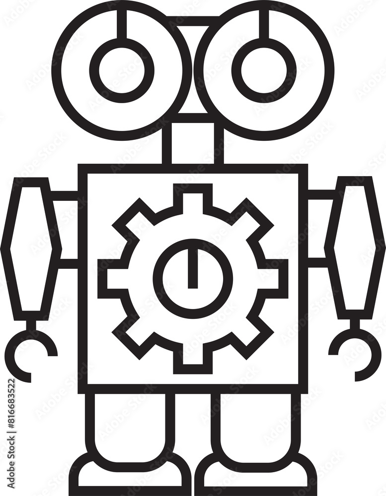 Robot Character Icon Robot Character Icon