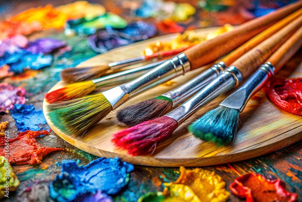 Obraz premium Palette and Brushes