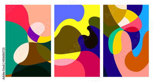 Vector colorful abstract psychedelic liquid and fluid background pattern