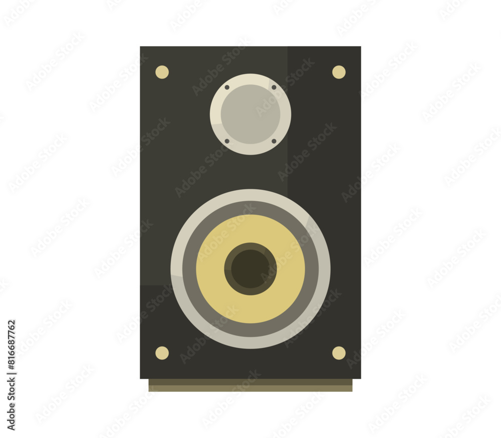 Vector illustration of a music speaker on a white background Vector illustration of a music speaker on a white background